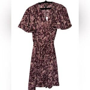 41 Hawthorne Print Flutter Sleeve Dress XSP